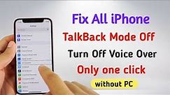 iPhone Talk Back Off !! How To Desable VoiceOver Or TalkBack Problem Fix on Apple iPhone 100%Work 🔥🔥