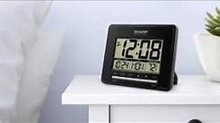 🕧⏰ 📚🌡️🕧⏰🌡️#Manual-Sharp Atomic Alarm Clock w/Daily Updates & Indoor Temperature-Model #SPC932