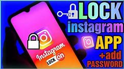 how to lock instagram | how to add password on instagram app
