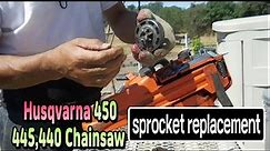 Husqvarna chainsaw 450, 445, 440 sprocket replacement