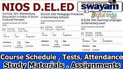 NIOS Swayam D.EL.ED Course Enrollment Full Guide