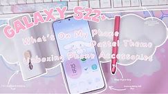 Pastel Aesthetic💮Samsung Galaxy S22 Plus [Pink Gold] | What's On My Phone📱+ accessories unboxing📦