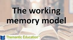 A brief summary of the working memory model - IB Psychology