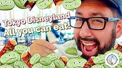 Tokyo Disneyland Food & Snack Buffet | Green Alien Mochi + Pizza Spring Rolls