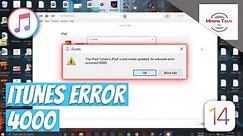 How to Fix Itunes Error 4000 | The iPhone could not be updated. An unknown error occurred (4000)