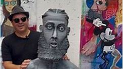 Semper explains Nipsey Hussle sculpture Semper Stretching your Imagination 🤯 . .. .. . . . . #semperart #sculpture #escultura #nyc #nipseyhussle #nipseyhustle #miami #losangeles #la #hiphop #hiphopmuseum #london #londonart #japan #uk #nycart #laart #mindbending | Felix Semper-Artist