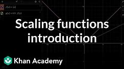 Scaling functions introduction | Transformations of functions | Algebra 2 | Khan Academy