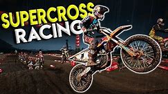 SUPERCROSS RACING & CRASHING! - Monster Energy Supercross Gameplay - Dirt Bike Game