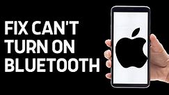 How To Fix Can't Turn On Bluetooth and Bluetooth Spinning on iPhone and iPad (2024)