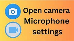 How to connect microphone with open camera // Open camera setting