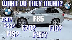 BMW Chassis Codes Explained- E,F and G Codes!