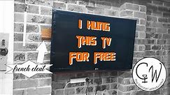 Don't Buy A Tv Wall Mount Until You See This Video // How To Wall Mount A Tv For Free // Woodworking