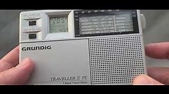 Grundig Traveller II PE Tuning the 19, 25, 31, 41 and 49 meter band shortwave
