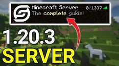 How To Make a Minecraft 1.20.3 Server