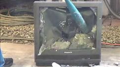 Smashing a Vintage Philips Magnavox CRT TV