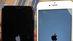 Reboot faster on iPhone X vs iPhone 6s Plus #iphonecomparison #iphonetest #iphonelovers