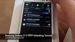 How to Unlock Samsung Galaxy S3 III T999 for all Gsm Carriers using an Unlock Code