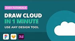 How to Draw Cloud icon in less than 1 minute | Tutorial with Figma