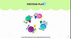 Play Kitchen Pots and Pans for Kids Kitchen Playset - 27Pcs Toy Plates and Dishes for Kitchen Set Plastic Dishes and Utensil Sets for Play Kitchens - Kids Playset Play Dishes for Kids Kitchen Toys
