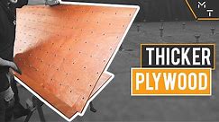 How to: Laminate - Glue Plywood Together to Create Thicker Sheets (NO CLAMPS)
