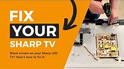 Sharp 42" LED TV Not Working - How To Fix Black Screen Issue - No Backlights - LC-42LB261U