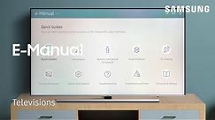 Use the E-Manual on your TV
