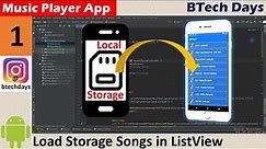 1. Music Player App - Load all songs in ListView and set Custom Layout | Android Project