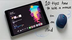 Quick tips how to use a mouse on an iPad