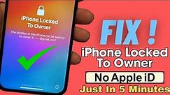 How To Fix iPhone Locked To Owner Just In 5 Minutes | iOS 7.2.3 Update Supported | 2024 Method