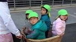 A CUTE BASKET OF JAPANESE KIDS AT NURSERY