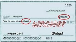 How to Write a Check For $1000 | Fill Out a Thousand Dollar Check Correctly