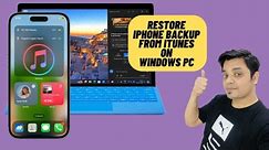 How to Securely Restore iPhone Backup from iTunes on Windows 11 (Hindi)