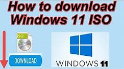 How to download windows 11 ISO