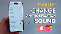 FINALLY! How To Change Any Notification Sound on your iPhone! (iOS 17.2)
