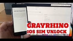 Grayrhino iOS sim unlock iPhone 5S up to 12 pro max Jailbreak required checkra1 or unc0ver