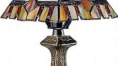 Dale Tiffany TA100351 Castle Cut Tiffany Accent Table Lamp, Sunny Light Amber