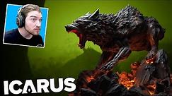 Attacked by NEW CREATURES - LAVA SPITTING ROCKJAWS! (Icarus New Frontiers Gameplay)