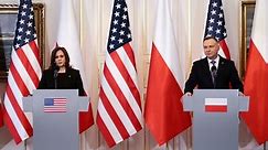Kamala Harris w Polsce. Konferencja Wiceprezydent USA i Andrzeja Dudy