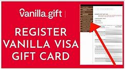Vanilla Credit Card: How to Register Vanilla Visa Gift Card? vanillagift.com