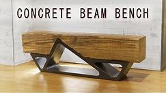 DIY Concrete & Reclaimed Beam Bench || how to build