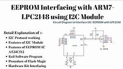 EEPROM interfacing with ARM7 LPC2148 using I2C Module