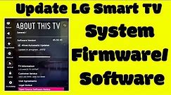 How to Update LG Smart TV System Firmware/ Software Version through USB
