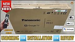 PANASONIC TH-32MS670DX 2023 || 32 Inch FULL HD Google Tv Unboxing And Review || With Remote Demo