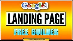 How To Create a FREE Landing Page on Google Sites Free Builder | Tutorial