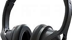 Own Zone by Sharper Image Wireless Rechargeable TV Headphones, Black, 2.4 GHz, Transmits up to 100ft, No Bluetooth Required, AUX, RCA, & Optical Cable Included