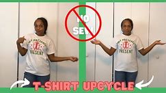 NO SEW | EASY Upcycle | DIY Scissors ONLY T-Shirt Transformation | ✨Holiday Edition✨