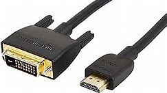 Amazon Basics HDMI A to DVI Adapter Cable, Bi-Directional 1080p, Gold Plated, Black, 3 Feet, 1-Pack