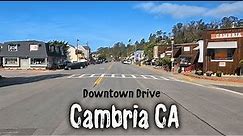 Downtown drive in Cambria CA