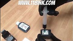 How to Refill a black ink cartridge hp 60 60xl 61 62 63 64 65 65xl 302 303 304 304xl 305 662 680 307