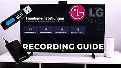 LG TV 2021 Recording Guide